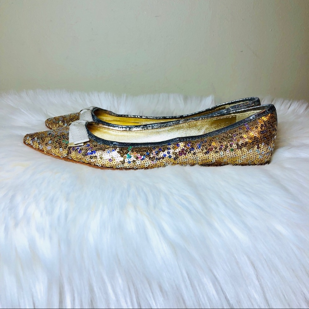 Miu Miu Sequin-Embellished Flats Size7 - image 3